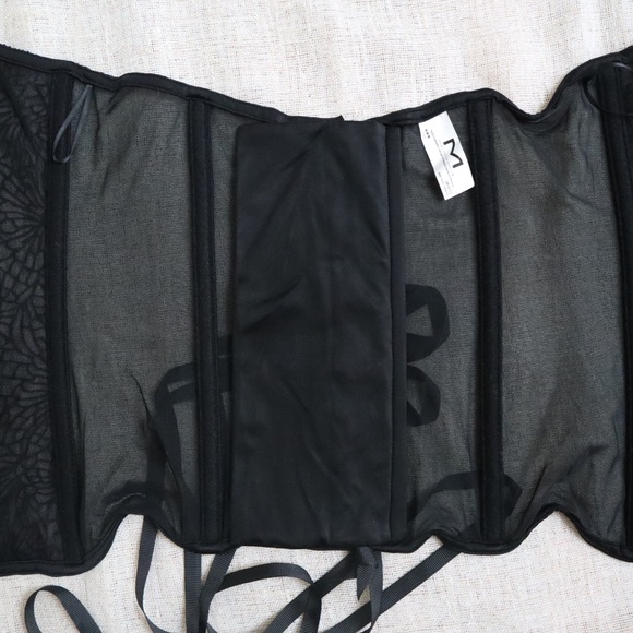 Maidenform Lace Mesh Black Corset NWT - Picture 7 of 14